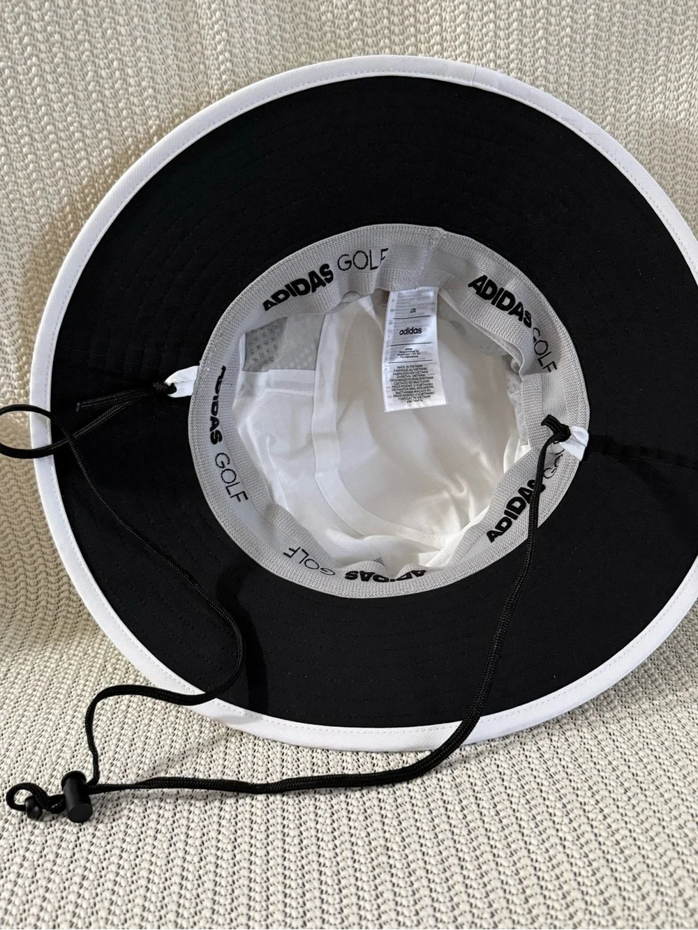 Adidas Golf Wide Brim Sun Hat White L/XL UPF Bucket Boonie Hat NWOT